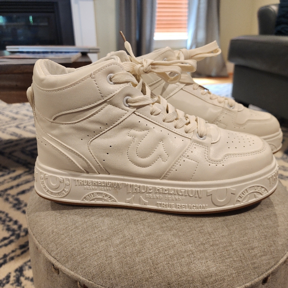 True Religion Shane Women's Sneakers White Lace Up Casual Athletic Shoes